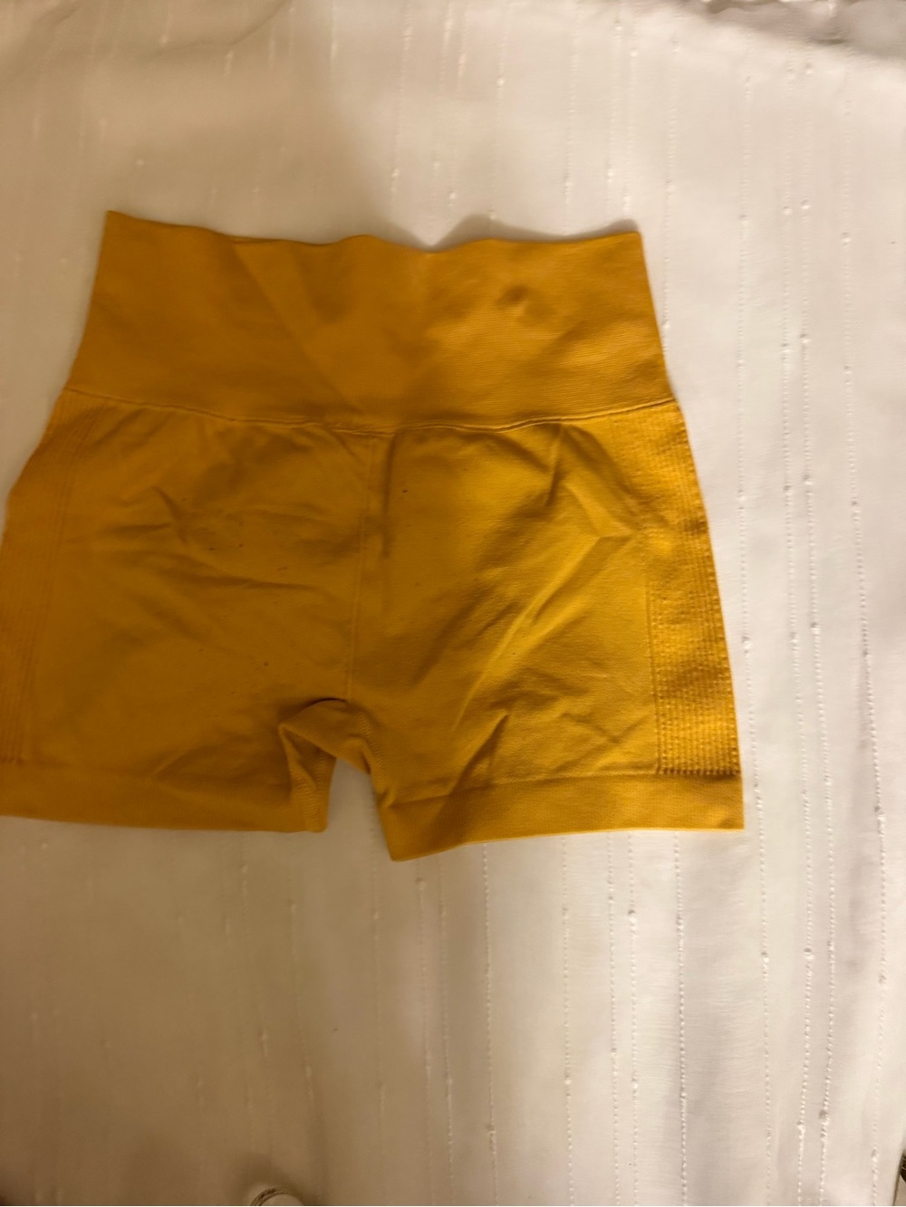Forever 21 Mustard Yellow High-Waist Athletic Shorts